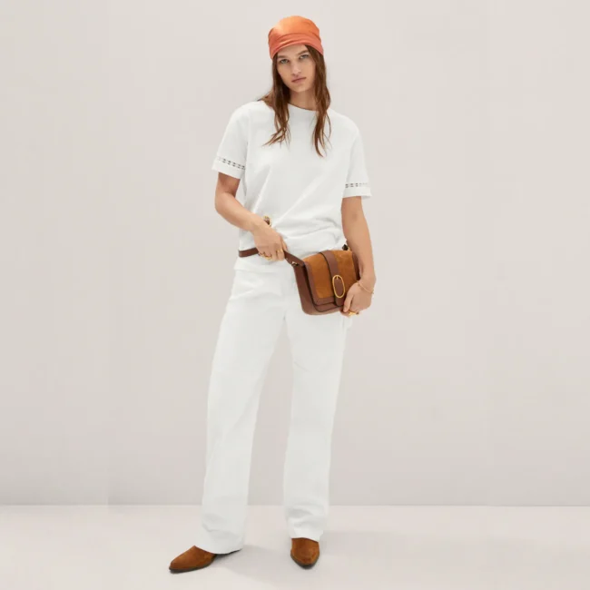 Embroidered White Cotton T-Shirt